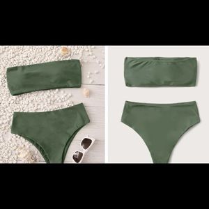 Bandeau High Waist Bikini Swimsuit